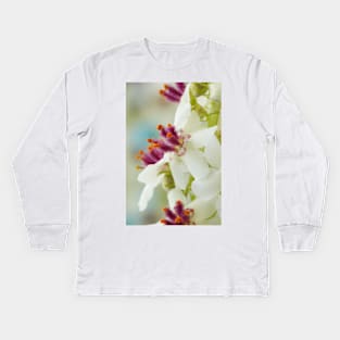 Verbascum chaixii  'Album'  White nettle-leaved mullein Kids Long Sleeve T-Shirt